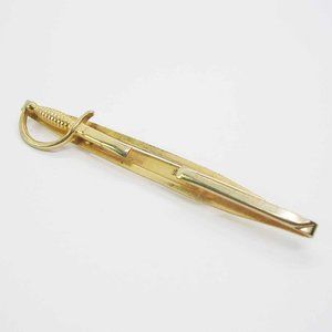 Sword Tie Bar vintage Cravat Holder Mid Century Men's Suit Accessory